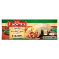 El Monterey Signature Jalapeno Bean & Three-Cheese Burrito Food Product Image