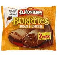 El Monterey Burritos Been & Cheese, 2 Pack Food Product Image