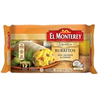 El Monterey Burritos Breakfast Supreme Egg Sausage & Cheese Burritos