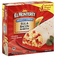 El Monterey Signature Egg, Applewood Smoked Bacon & Cheese Burritos - 4 CT Food Product Image