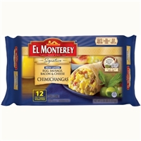 El Monterey Signature Meat Lovers Egg, Sausage, Bacon & Cheese Chimichangas 12 ct Bag Product Image