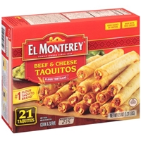 El Monterey Beef & Cheese Taquitos - 21 CT Food Product Image