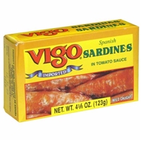 Vigo Sardines in Tomato Sauce Food Product Image