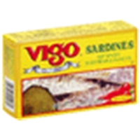 Vigo Spanish Sardines Hot Spiced, In Soy And Olive Oil Food Product Image