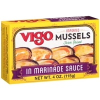 Vigo Mussels In Marinade Sauce Food Product Image