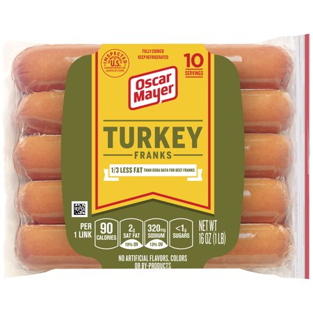 Oscar Mayer Classic Turkey Franks - 10 CT Food Product Image