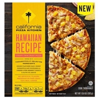 CALIFORNIA PIZZA KITCHEN Hawaiian Recipe Crispy Thin Crust Frozen Pizza 13.8 oz Food Product Image