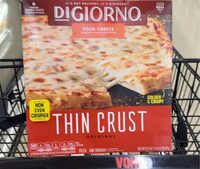 Thin crust pizza cheese Food Product Image