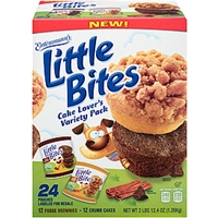 Entenmann's Little Bites Variety Pack Cake Lover's Fudge Brownies/Crumb Cakes Food Product Image