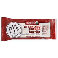 PJ's Organics Steak & Cheese Burrito Food Product Image