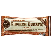 Pj's Organics Burrito Organic, Chicken, Five Layer Food Product Image