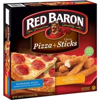Red Baron Pizza & Sides Pepperoni Pizza & Breaded Mozzarella Sticks Food Product Image