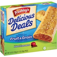 Mrs. Freshley's Bars Fruit & Pastry Apple Cinnamon Cereal Food Product Image