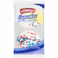 Mrs. Freshley's Creme Filled Vanilla Cupcakes Food Product Image