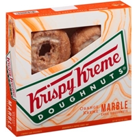 Krispy Kreme Orange Creme Marble Doughnuts Food Product Image