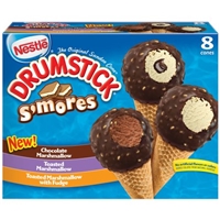 Nestle Drumstick S'mores Ice Cream Cones Food Product Image
