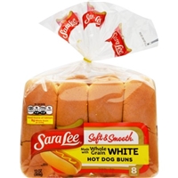 Sara Lee Soft & Smooth Hot Dog Buns Whole Grain White - 8 CT Food Product Image