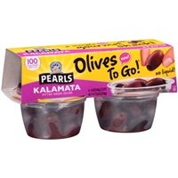 Pearls Olives To Go! Kalamata Pitted Greek Olives - 4 PK Food Product Image