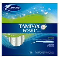 Tampax Pearl Unscented Super Tampons - 36 CT Food Product Image