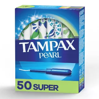Tampax Pearl Plastic Super Absorbency Tampons Product Image