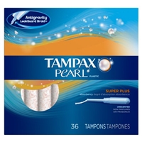 Tampax Pearl Unscented Super Plus Tampons - 36 Ct Product Image