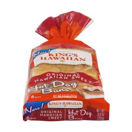 King's Hawaiian Hot Dog Buns Original Hawaiian Sweet - 6 CT Food Product Image