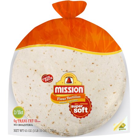 Mission Tortillas Flour Medium Soft Taco Twin Pack 36 Ct Food Product Image