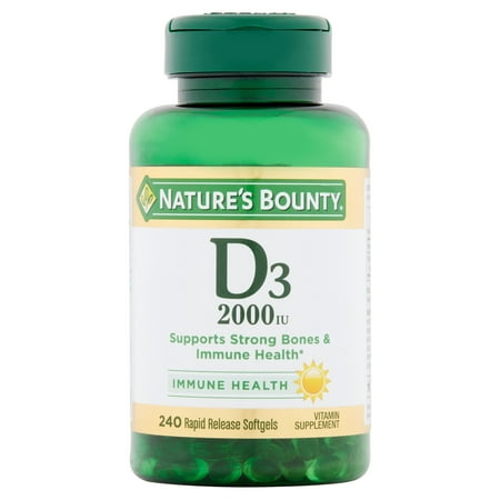 Nature's Bounty Vitamin D3 2000 IU Rapid Release Softgels - 240 CT Product Image