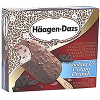 Haagen-Dazs Ice Cream Bars Cookies & Cream Crunch Food Product Image