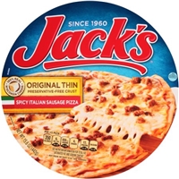 JACK'S Original Thin Crust Spicy Italian Sausage Frozen Pizza Food Product Image