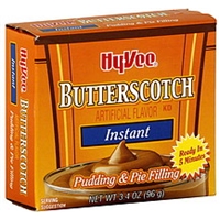 Hy-Vee Pudding & Pie Filling Instant, Butterscotch Food Product Image