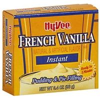Hy-Vee Pudding & Pie Filling Instant, French Vanilla Food Product Image