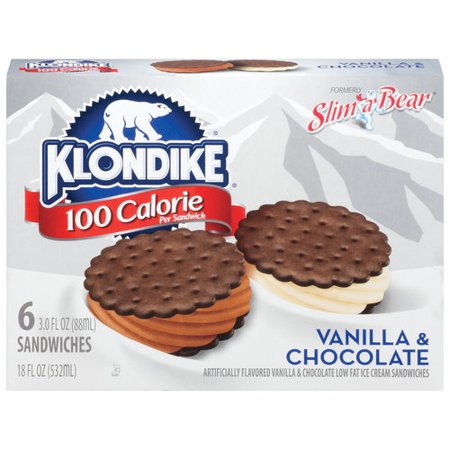 Klondike Ice Cream Sandwiches 100 Calorie, Vanilla & Chocolate Allergy and Ingredient Information