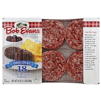 Bob Evans Pork Sausage Patties, Original Food Product Image