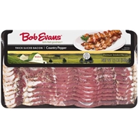 Bob Evans Bacon Thick Sliced, Country Pepper Food Product Image