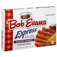 Bob Evans Bacon Strips Hickory Smoked Food Product Image