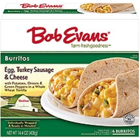 Bob Evans Burritos Turkey Sausage, Egg & Cheese - 6 Ct Food Product Image