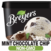 Breyers Mint Chocolate Chip Ice Cream Food Product Image