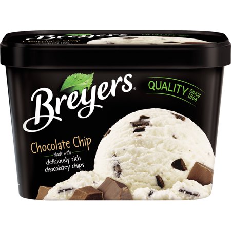 Breyers Chocolate Chip Ice Cream Food Product Image