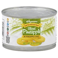 Wegmans Pineapple Sliced, In Pineapple Juice Food Product Image
