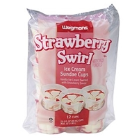 Wegmans Ice Cream & Popsicles Ice Cream Cups, Strawberry Swirl Food Product Image