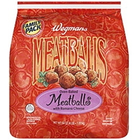 Wegmans Meatballs Oven-Baked, With Romano Cheese, Family Pack Food Product Image