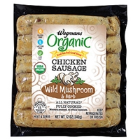 Wegmans Hot Dogs & Sausages Chicken Sausage, Wild Mushroom & Herb Food Product Image