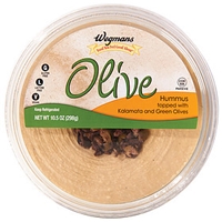 Wegmans Mediterranean Food Olive Hummus Topped With Kalamata And Green Olives Food Product Image