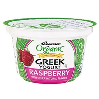 Wegmans Yogurt & Yogurt Drinks Greek Yogurt, Raspberry Food Product Image