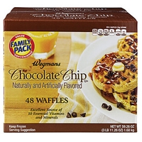 Wegmans Frozen Pancakes & Waffles Chocolate Chip Waffles, Family Pack Food Product Image