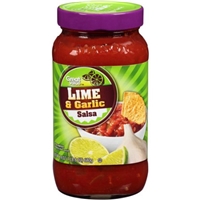 Great Value Salsa All Natural Lime & Garlic Food Product Image