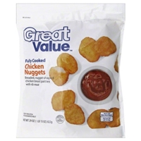 Great Value Chicken Nuggets Fully Cooked Food Product Image