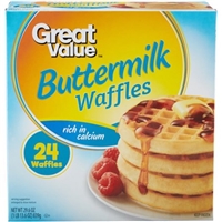 Great Value Waffles Buttermilk 24 Ct Food Product Image