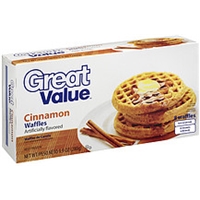 Great Value Waffles Cinnamon Food Product Image